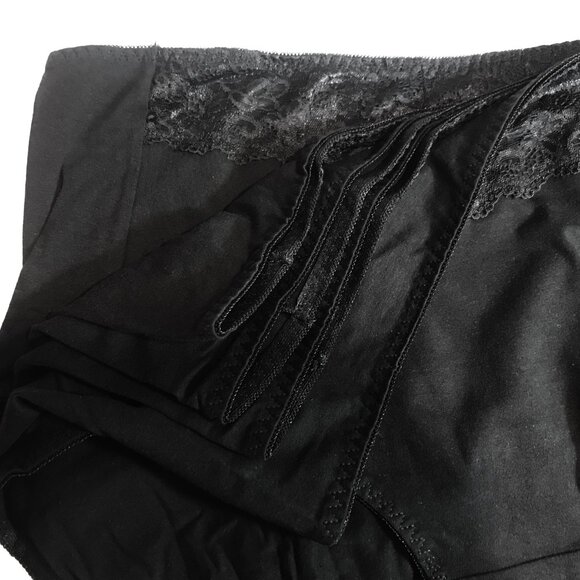 4X Black Underwear Lace Trim Panties XXXXL NEW - Picture 2 of 6